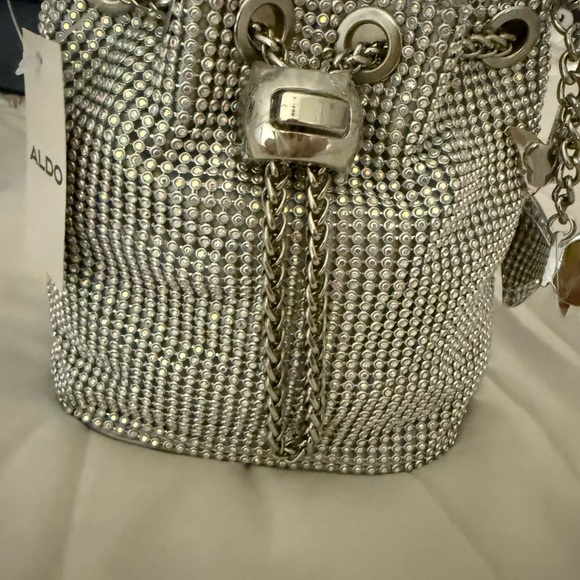 Aldo Silver Mini Bag with Chain Detail - Picture 3 of 6